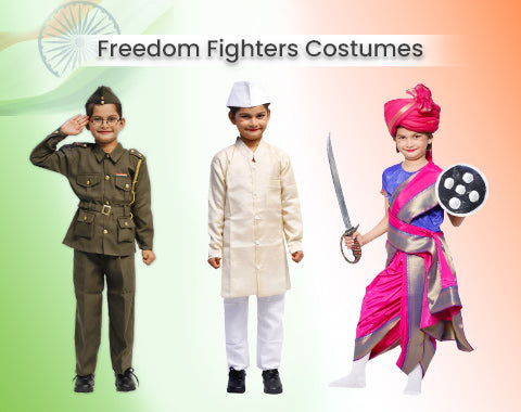 knee length dresses for ladies Bharat Mata Kids Fancy Dress Costume main image 0