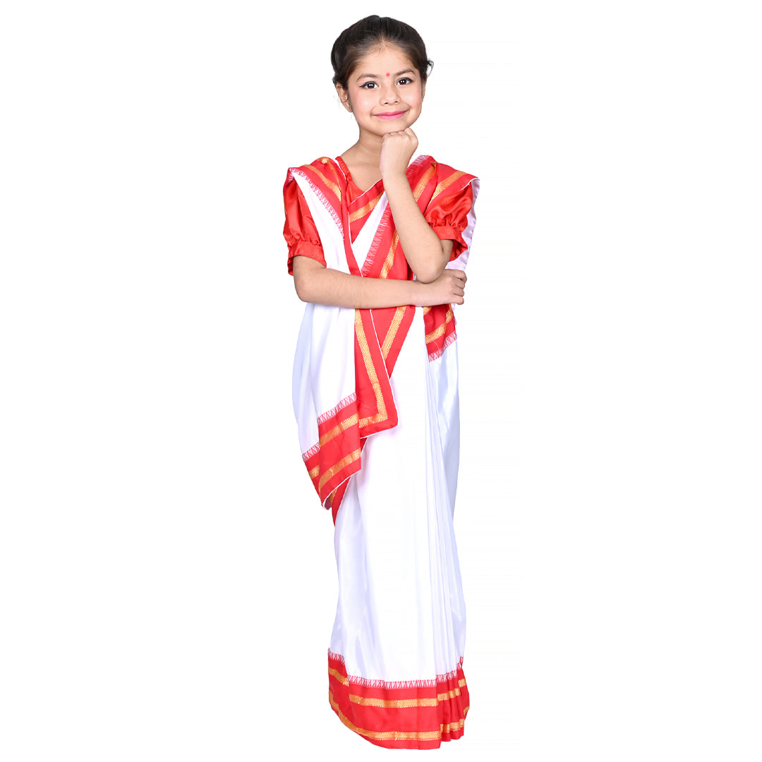Bengali Dress For Girls Kids Indian States & Folk Dance Costume –  ItsMyCostume