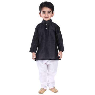 Black Kurta Pajama Set for Boys Kids Complete Set (IMC21000-Black)