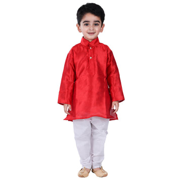 Red Kurta Pajama Set for Boy Kid - Complete Set (IMC21000-Reddd)