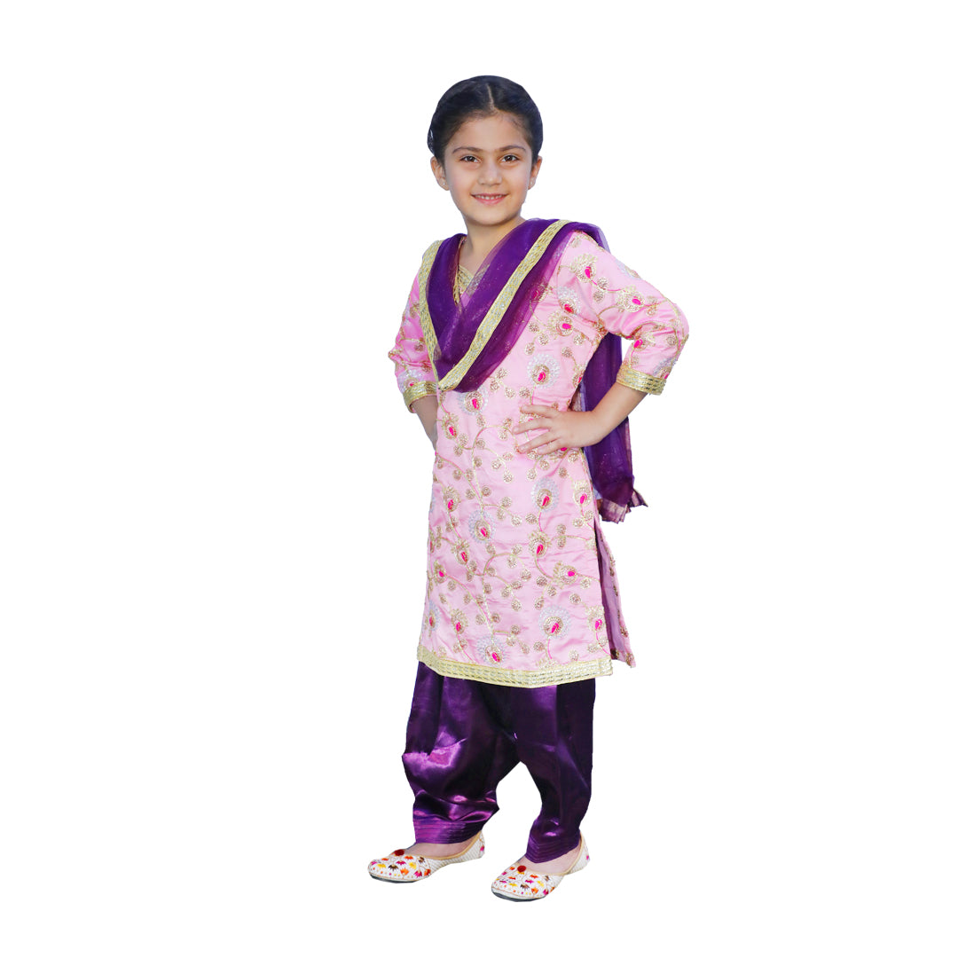 Punjabi Dress for Girls Traditional Folk Dance Costume for Kids