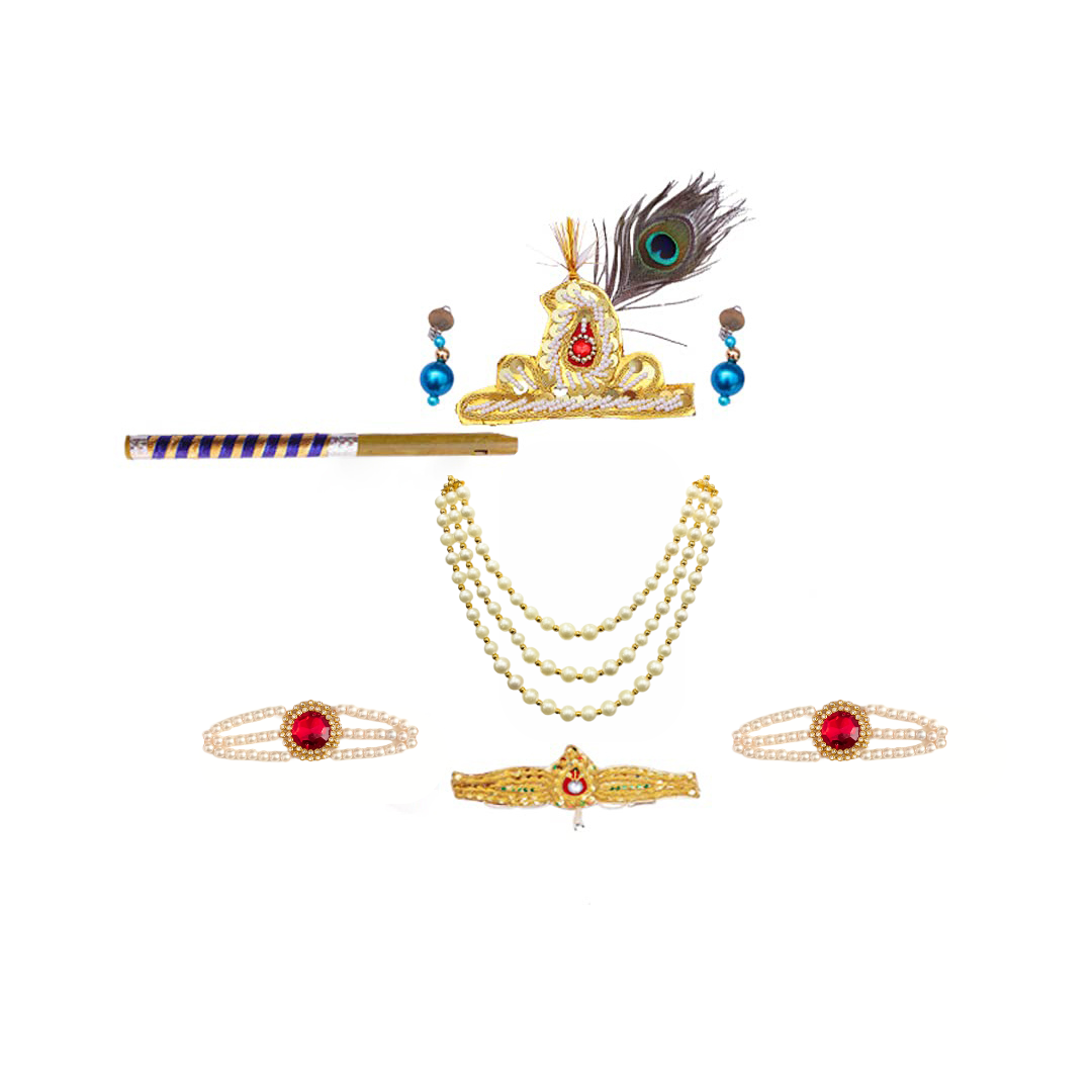 Krishna Dress for Baby Boy Kids Set of 10 Little Krishna Ji Kanha Janmasthmi Costume for Kids