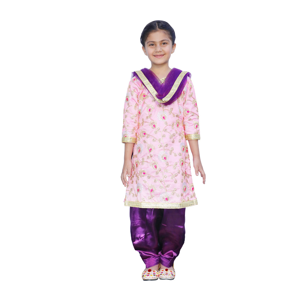 Punjabi Dress for Girls Traditional Folk Dance Costume for Kids