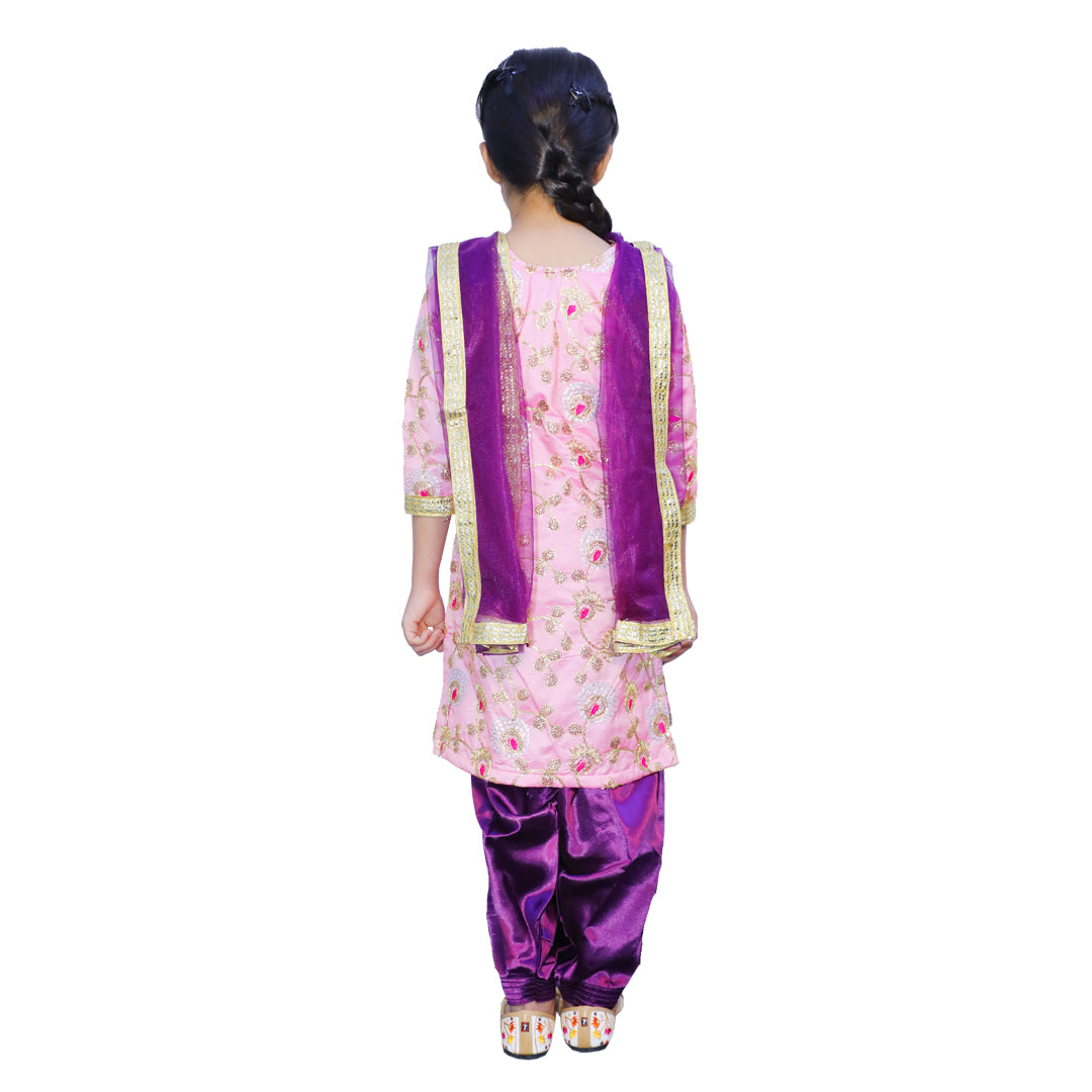 Punjabi Dress for Girls Traditional Folk Dance Costume for Kids