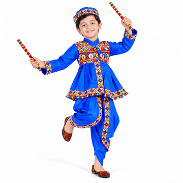 Kedia Costume for Boys | Gujarati Traditional Ethnic Wear for Kids | Navratri Garba Dandiya Dress | Festive & School Event Wear