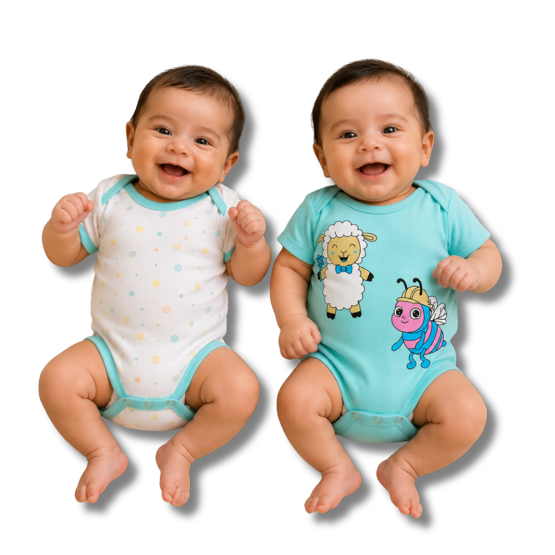 ITSMYCOSTUME Baby Romper Frock for Baby Girls | Soft Cotton Blend Floral Printed Infant Jumpsuit Bodysuit with Bloomer | Half Sleeve Newborn Baby Clothes Set (Set of 2)