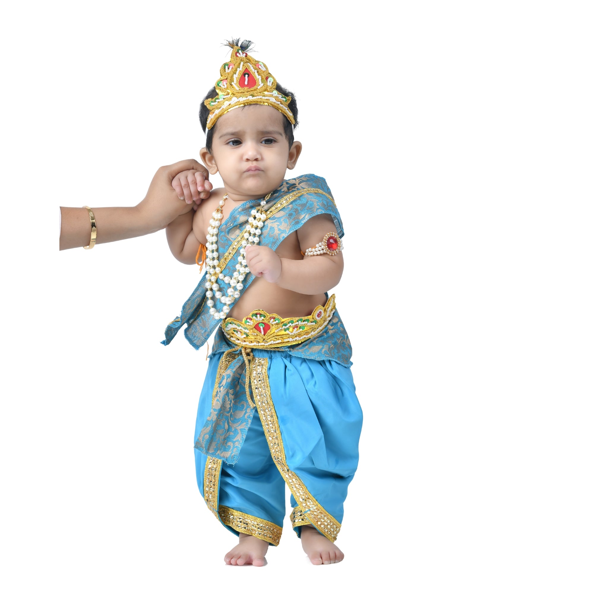 Krishna Dress for Baby Boy Kids Set of 10 Little Krishna Ji Kanha Janmasthmi Costume for Kids