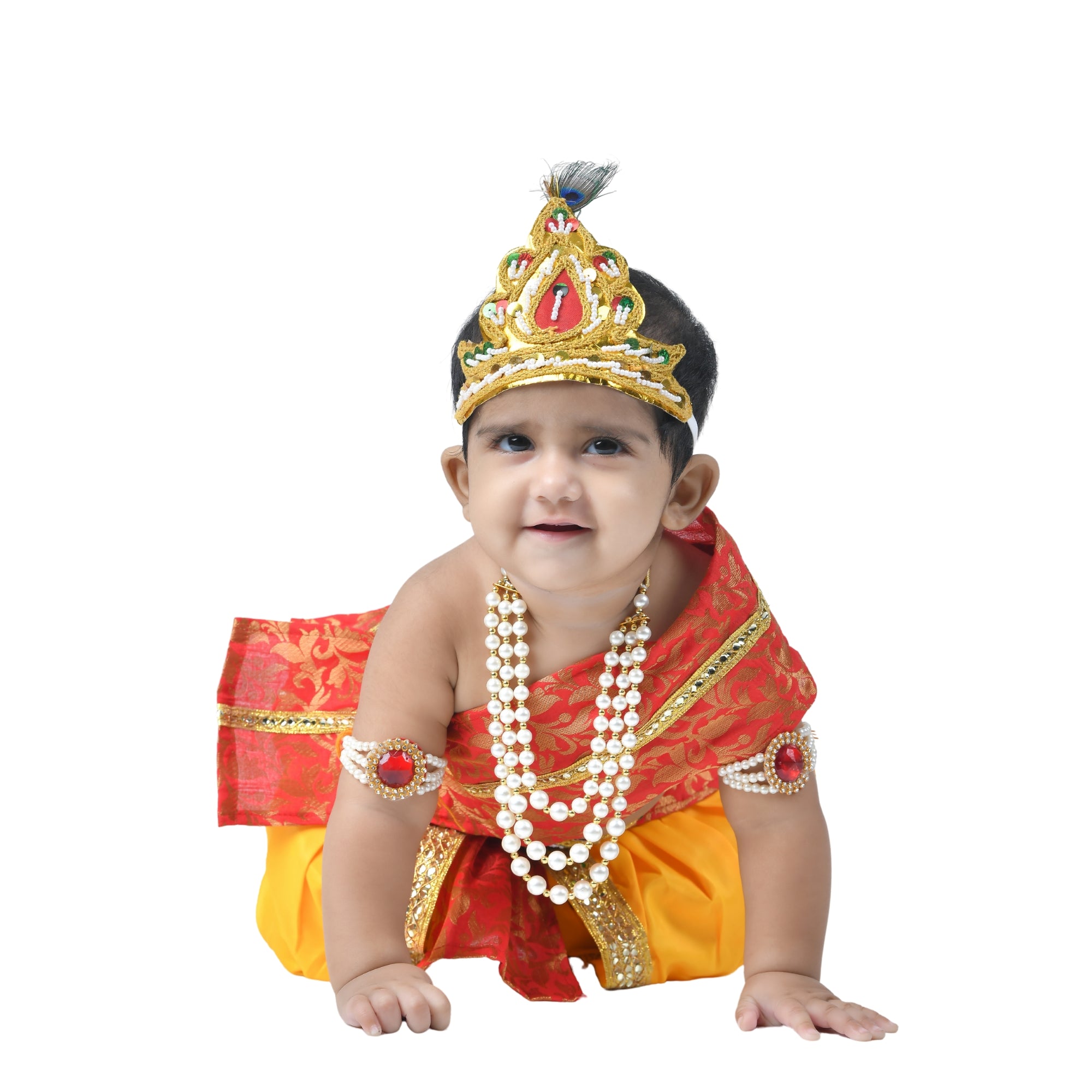 Krishna Dress for Baby Boy Kids Set of 10 Little Krishna Ji Kanha Janmasthmi Costume for Kids