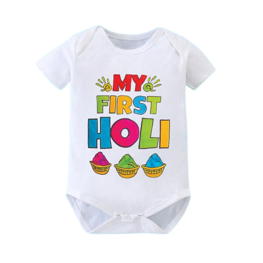 My First Holi Baby Romper