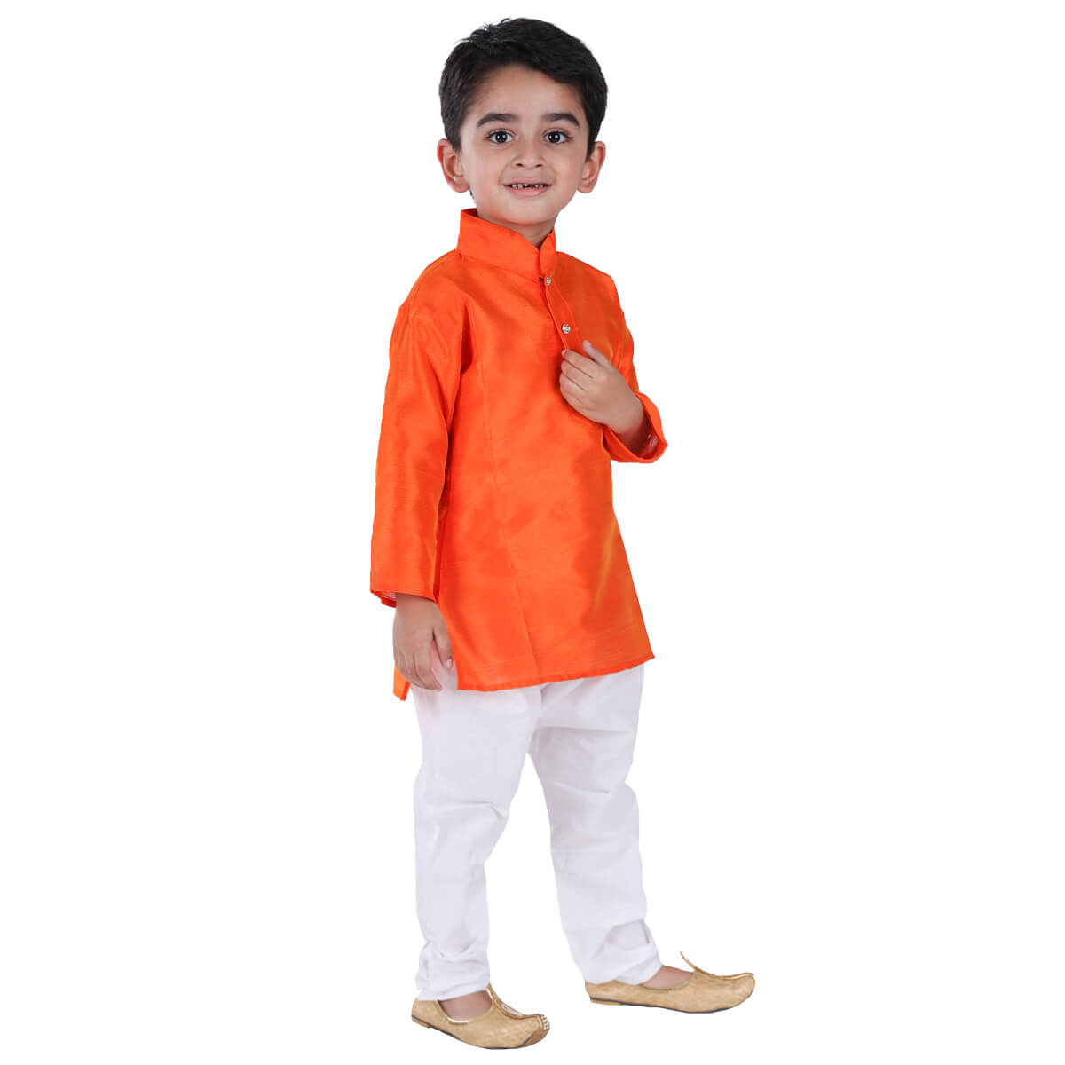 Orange Kurta Pajama Set for Boys Kids Complete Set (IMC21000-Oranngg)
