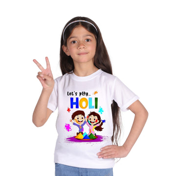 Itsmycostume My First Holi tshirt for kids baby boy girl infant Unisex Half Sleev Round Neck Tshirts