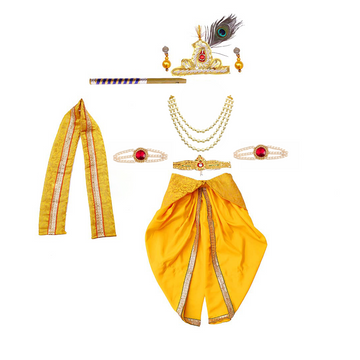 Krishna Dress for Baby Boy Kids Set of 10 Little Krishna Ji Kanha Janmasthmi Costume for Kids