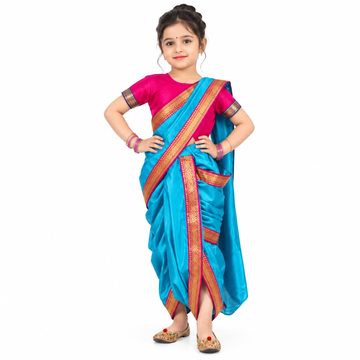 Marathi Lavani Saree for Girl - Kids Fancy Dress