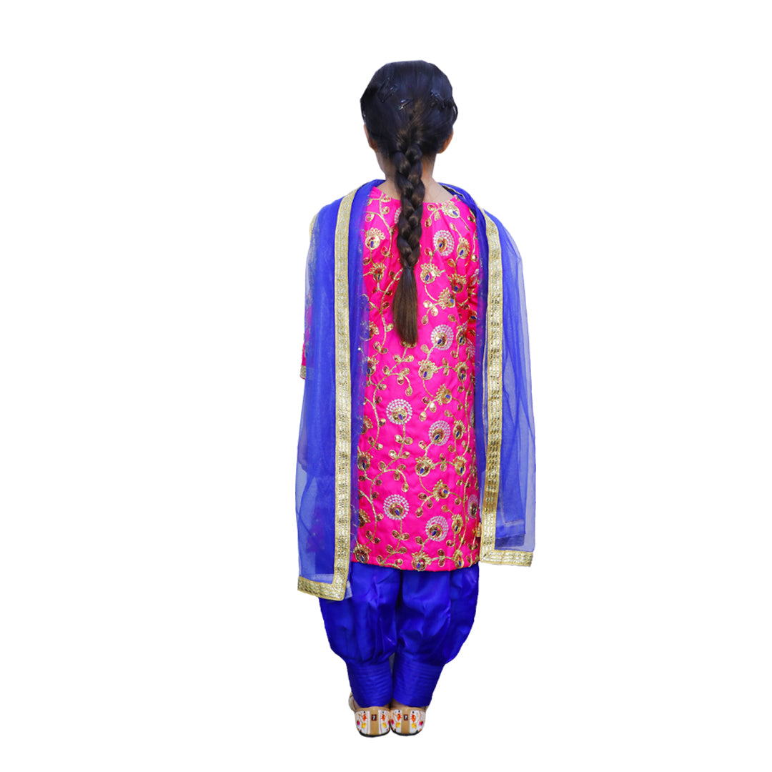 Punjabi Dress for Girls Traditional Folk Dance Costume for Kids