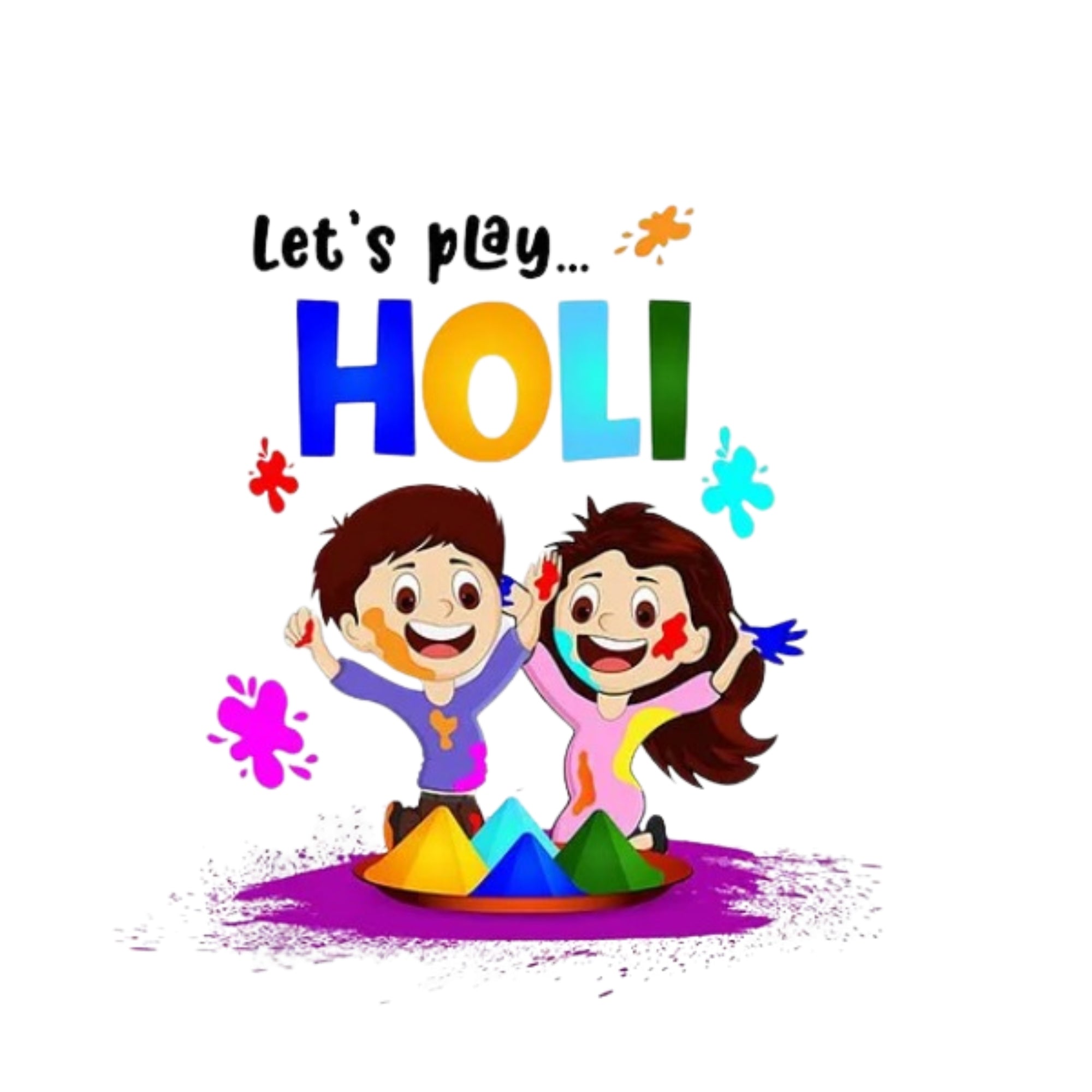 Itsmycostume My First Holi tshirt for kids baby boy girl infant Unisex Half Sleev Round Neck Tshirts