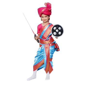 Rani Laksmi Bai Jhansi Ki Rani Costume Dress for Kids Girls Freedom Fighter Costume