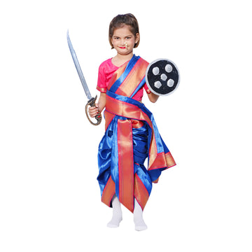 Rani Lakshmi Bai Jhansi Ki Rani Costume Dress for Kids Girls With Complete Accessories