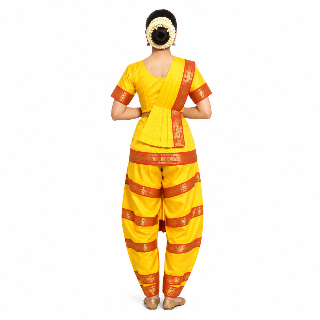 Bharatnatyam Dress - Yellow Indian Classical Dance Costume IMC388