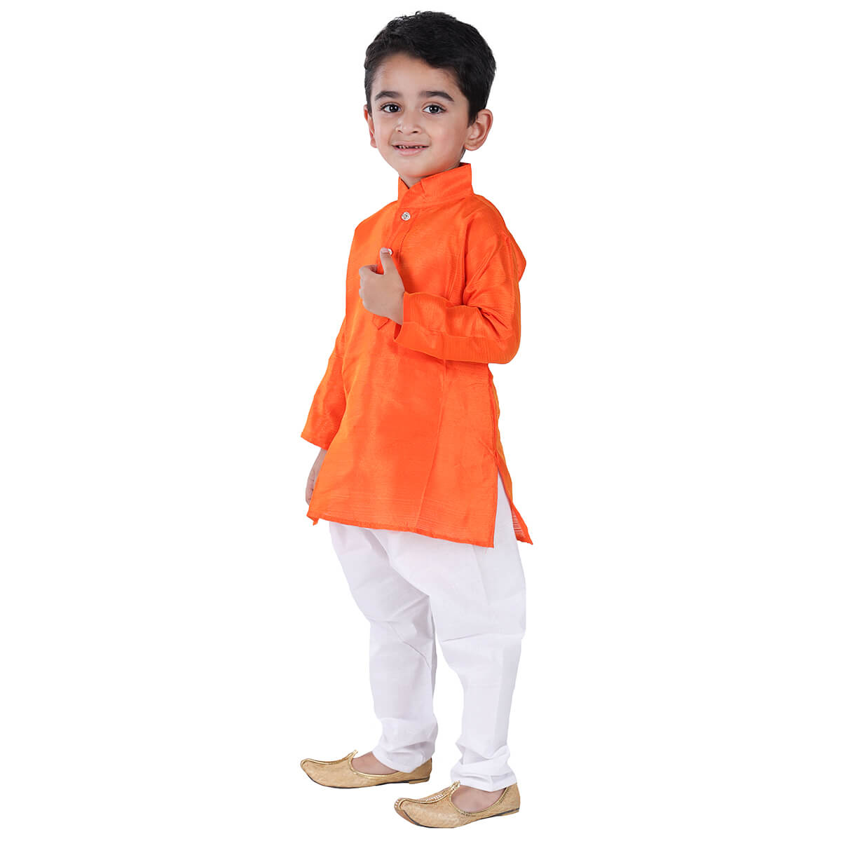 Orange Kurta Pajama Set for Boys Kids Complete Set (IMC21000-Oranngg)