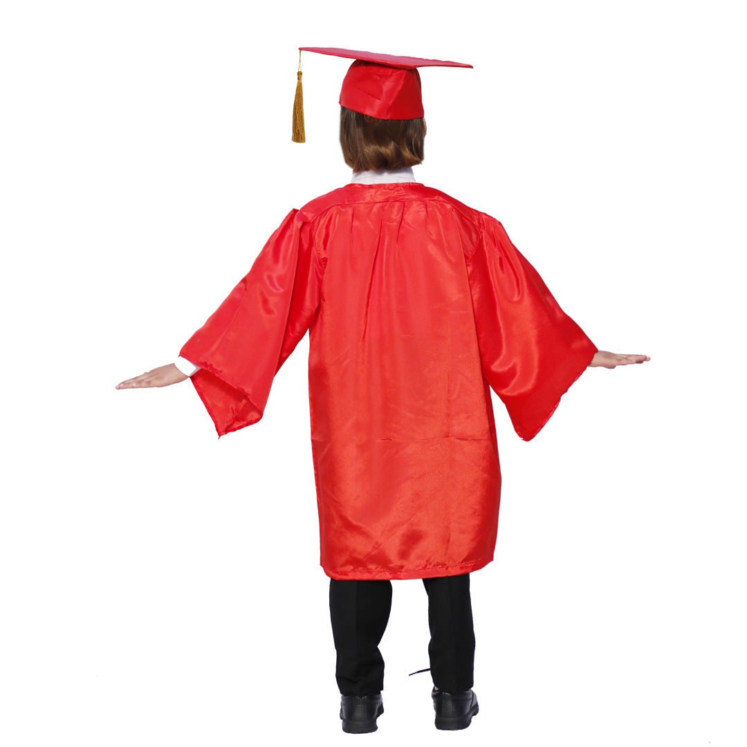 Convocation Graduation Red Gown Dress for Kids
