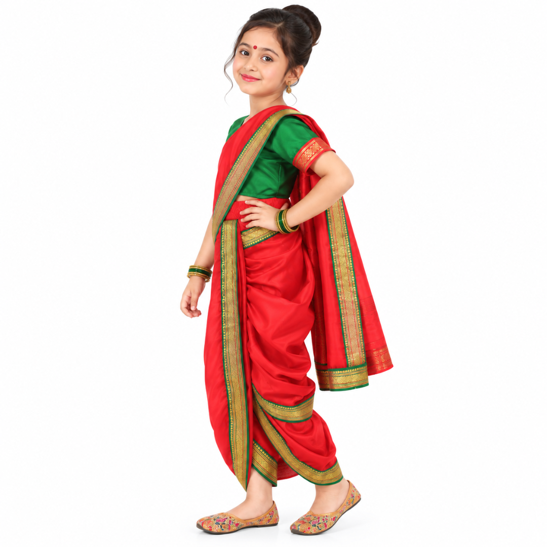 Marathi Lavani Dress for Girl - Kids Fancy Dress (IMC617)