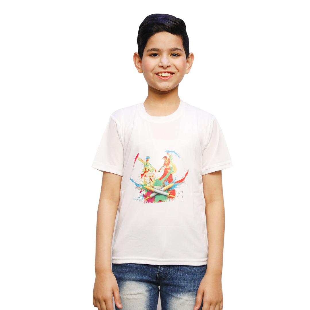 Holi T-Shirts - Printed Round Neck T-shirts for Boys &amp; Girls (IMC2025-Holi2)