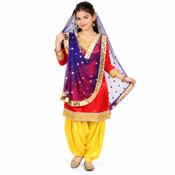 Punjabi Dress For Girl - Kids Fancy Costume