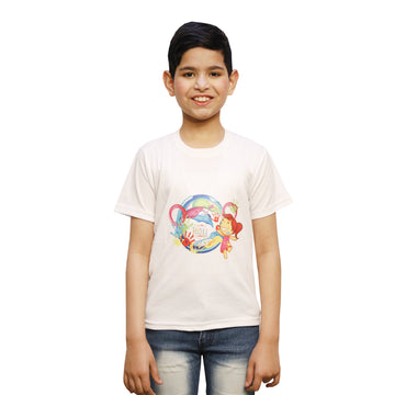 Printed Round Neck - Holi T-shirts for Kids(IMC17000-Holi14)