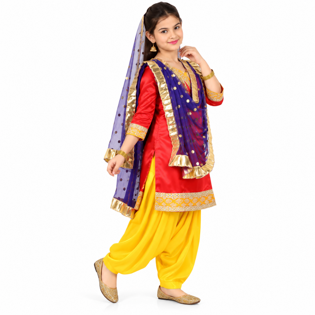 Punjabi Dress For Girl - Kids Fancy Costume