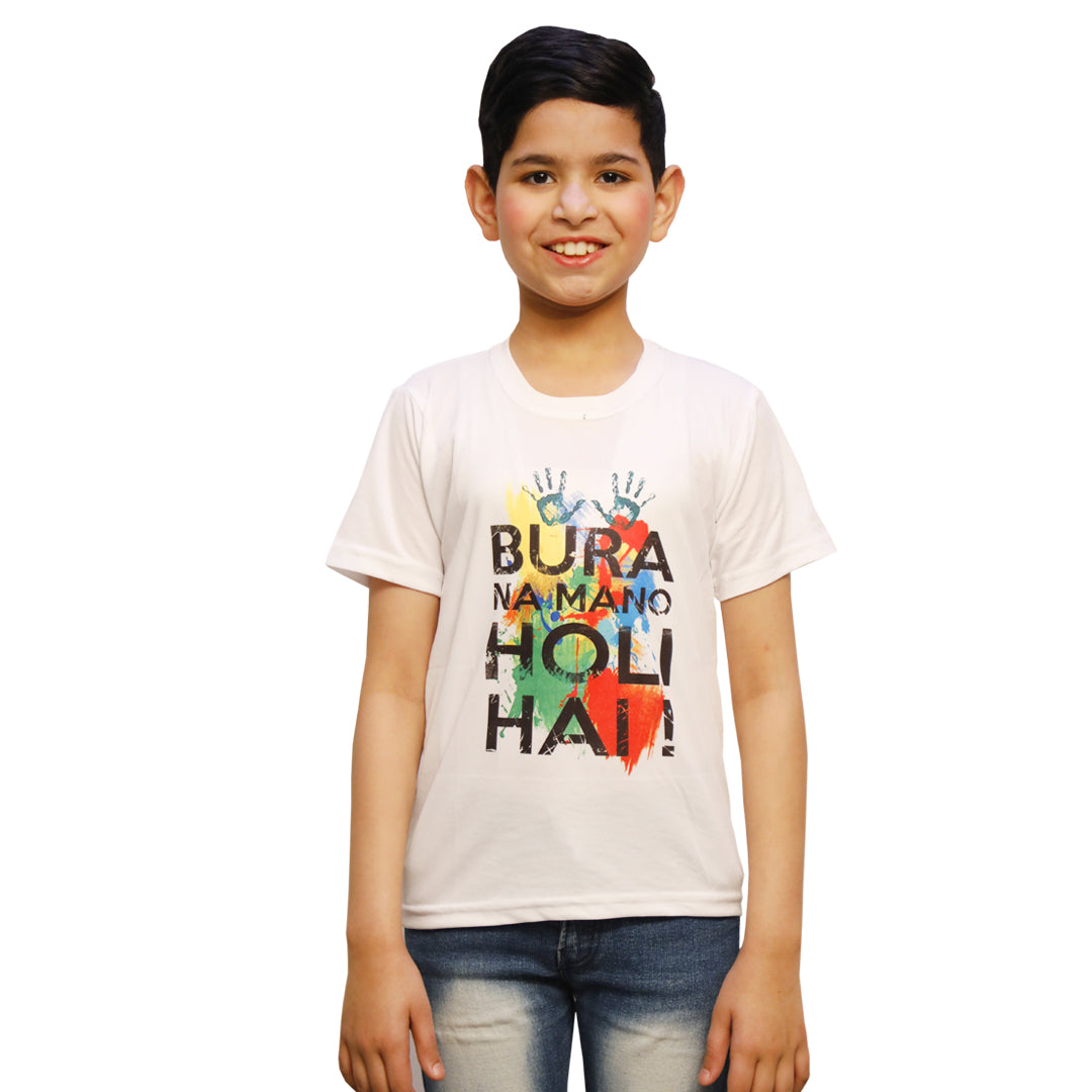 Holi T-Shirts for Kids - Printed Round Neck (IMC2030-Holi6)