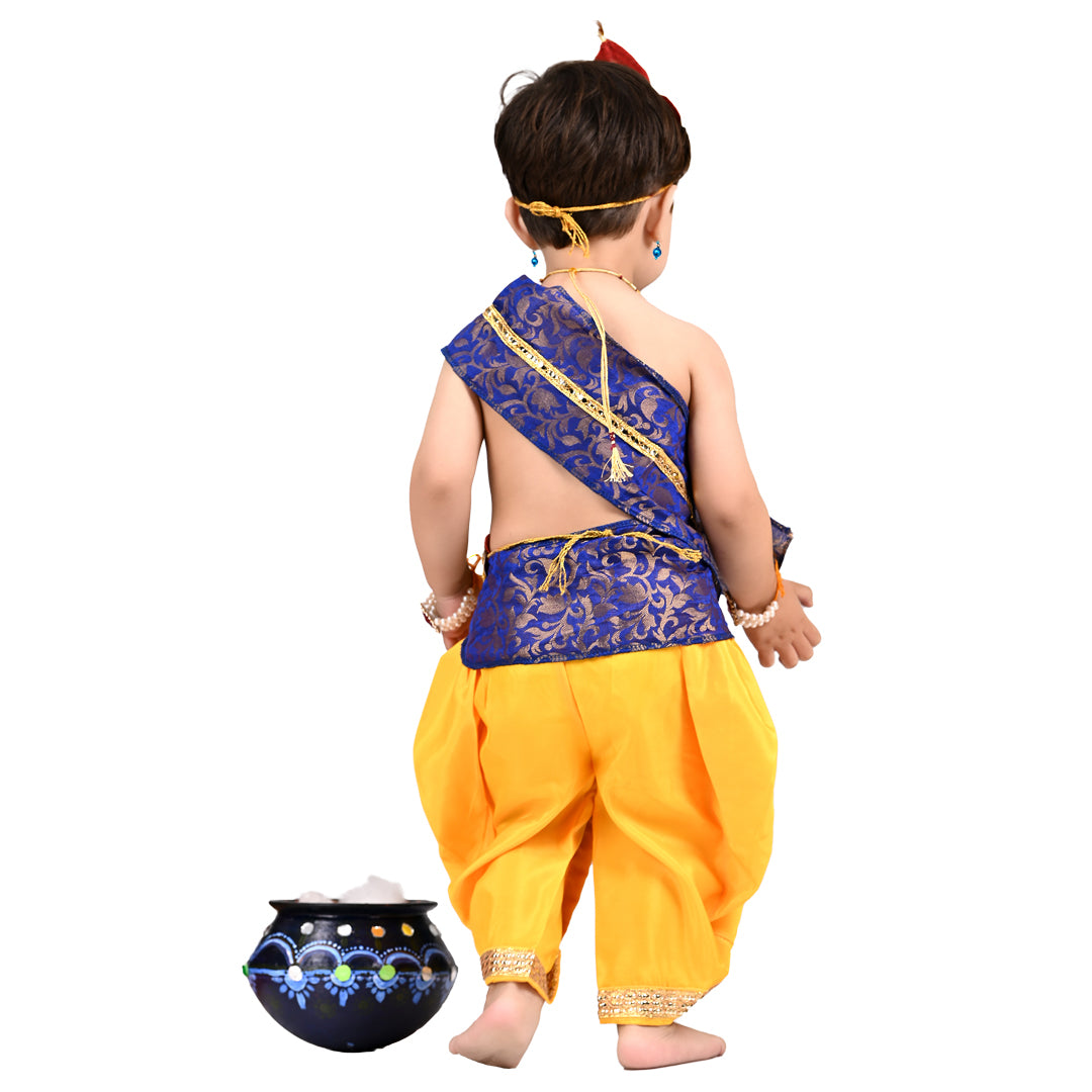 Krishna Dress for Baby Boy Kids Set of 10 Little Krishna Ji Kanha Janmasthmi Costume for Kids