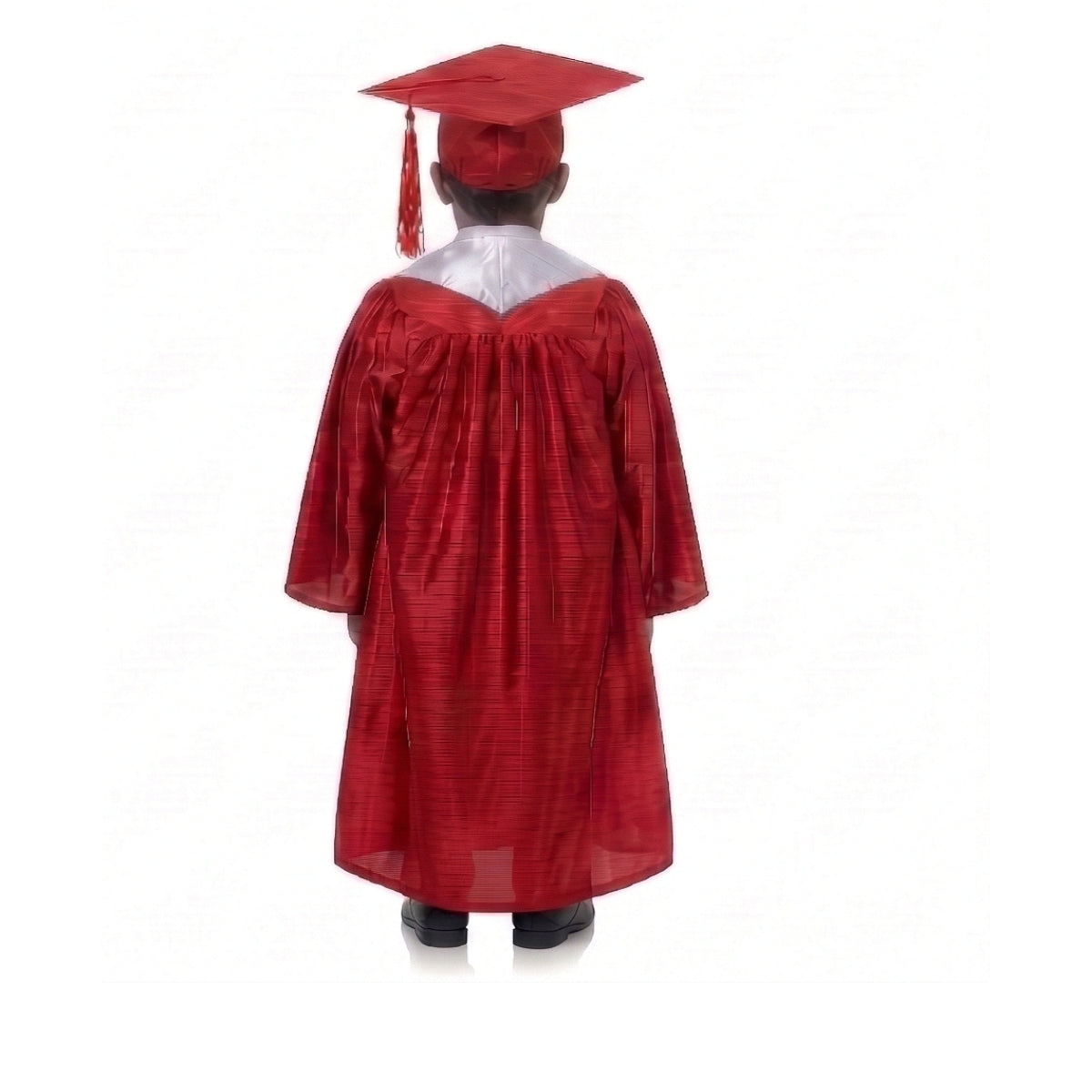 Kids Red Graduation Gown with Cap and White Sash | Convocation Costume for Boys & Girls