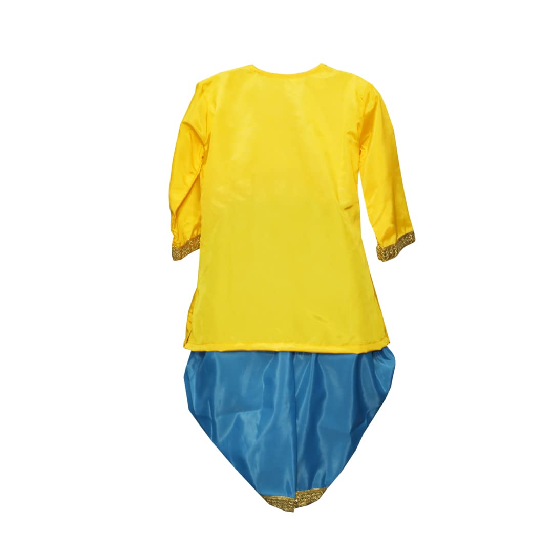 Krishna Dress for Baby Boy Kids Set of 10 Little Krishna Ji Kanha Janmasthmi Costume for Boys Kids (IMC20000-Firrozi)