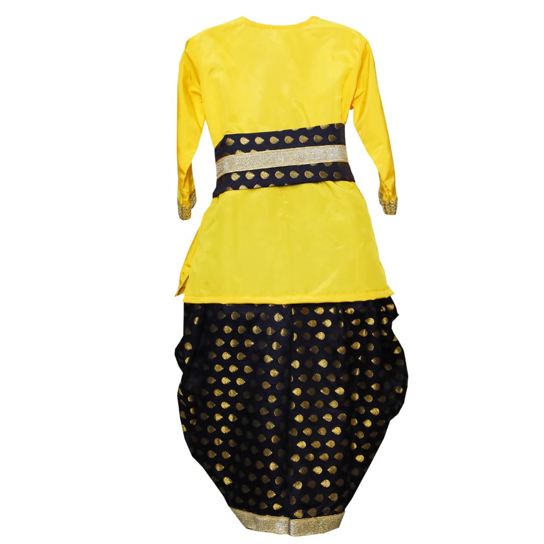 Krishna Dress for Baby Boy Kids Set of 10 Little Krishna Ji Kanha Janmasthmi Costume for Boys Kids (IMC20000-Drkgreenn)