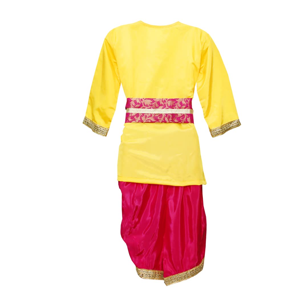 Krishna Dress for Baby Boy Kids Set of 10 Little Krishna Ji Kanha Janmasthmi Costume (IMC20000-Mmagentaa)