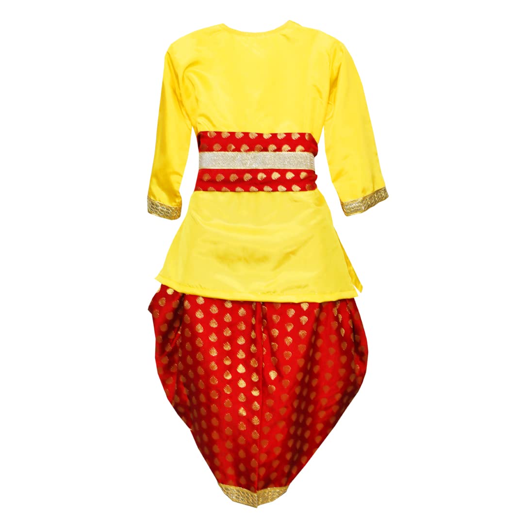 Krishna Dress for Baby Boy Kids Set of 10 Little Krishna Ji Kanha Janmasthmi Costume for Boys Kids (IMC20000-Rredboti)