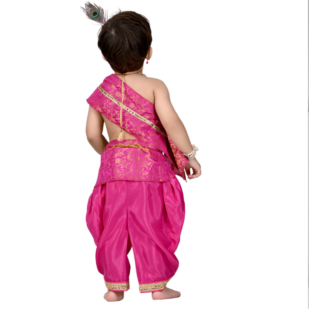 Krishna Dress for Baby Boy Kids Set of 10 Little Krishna Ji Kanha Janmasthmi Costume for Kids (IMC45001-MMAGGG)