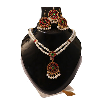 White Kathak Jewellery Set for kids Fancy Dress