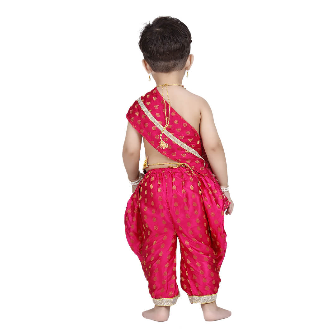 Krishna Dress for Baby Boy Kids Set of 10 Little Krishna Ji Kanha Janmasthmi Costume for Kids (IMC45001-SATMAG)