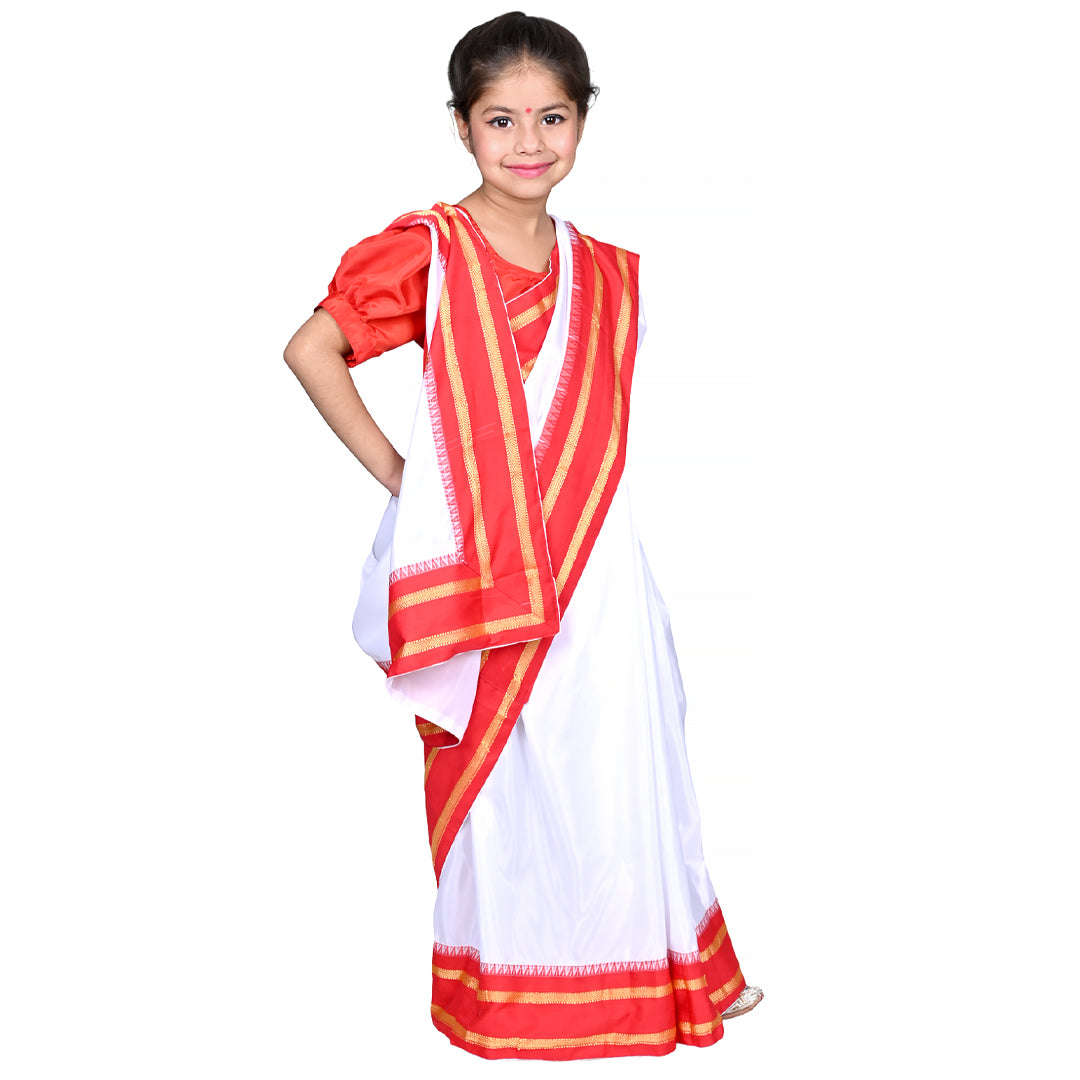 Bengali Dress For Girls Kids Indian States &amp; Folk Dance Costume