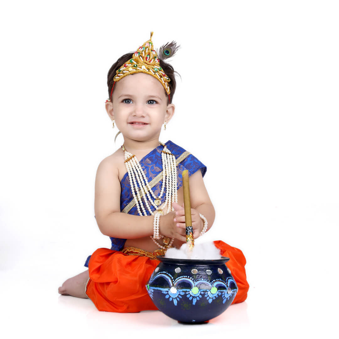 Krishna Dress for Baby Boy Kids Set of 10 Little Krishna Ji Kanha Janmasthmi Costume for Kids