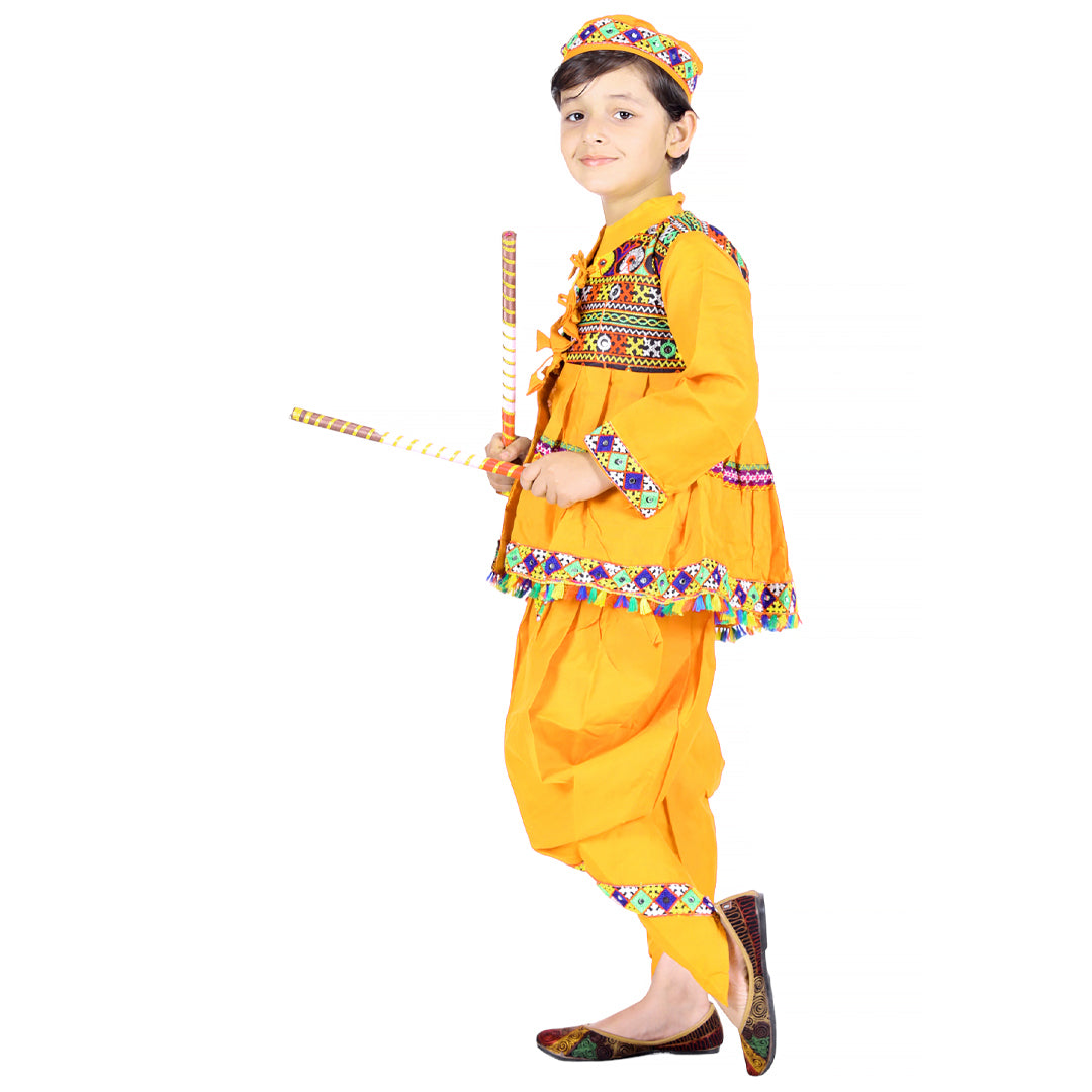 Garba Costume For Boys - Gujarati Garba (IMC967-YEL)