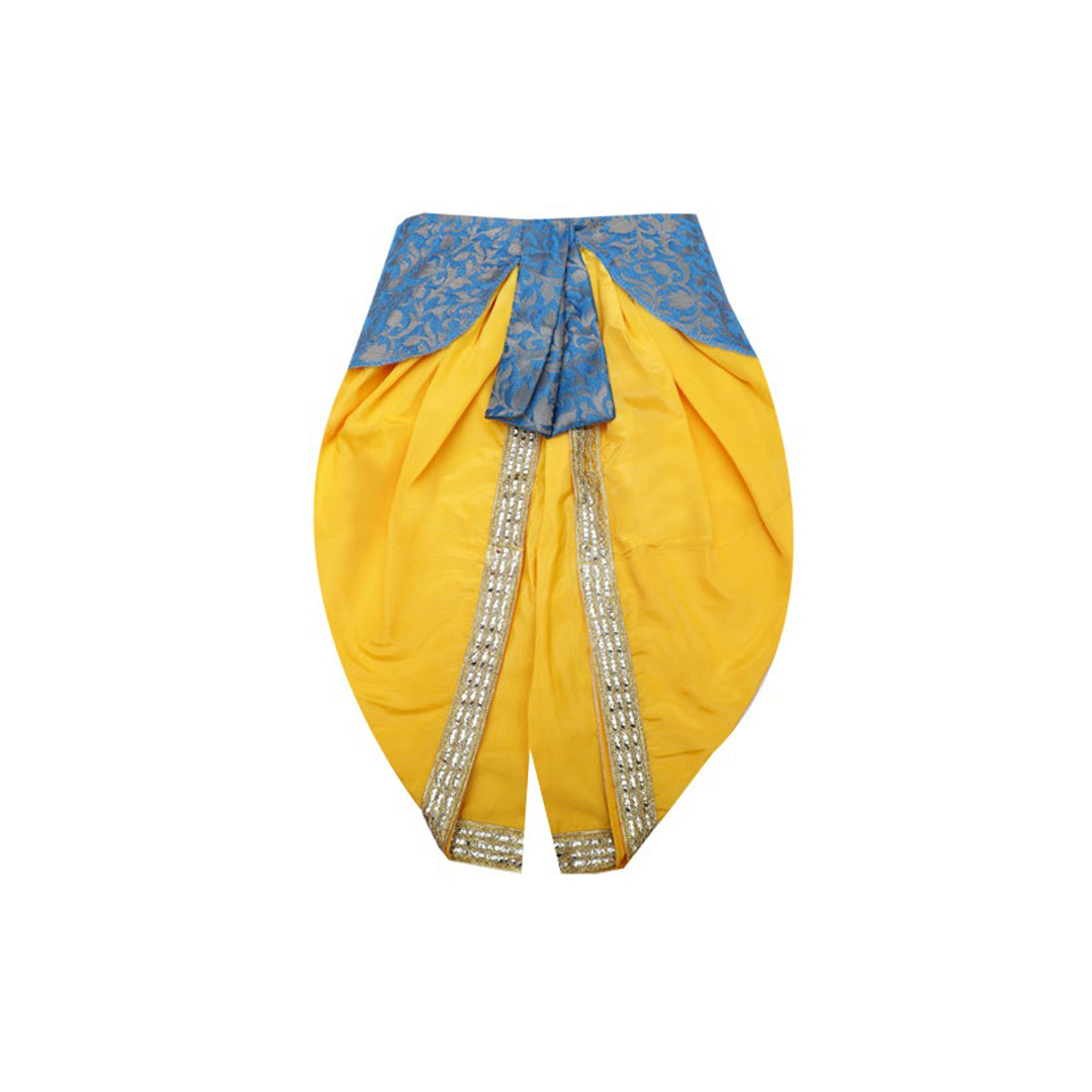 Krishna Dress for Baby Boy Kids Set of 10 Little Krishna Ji Kanha Janmasthmi Costume for Kids (IMC45001-Yelfirozi)