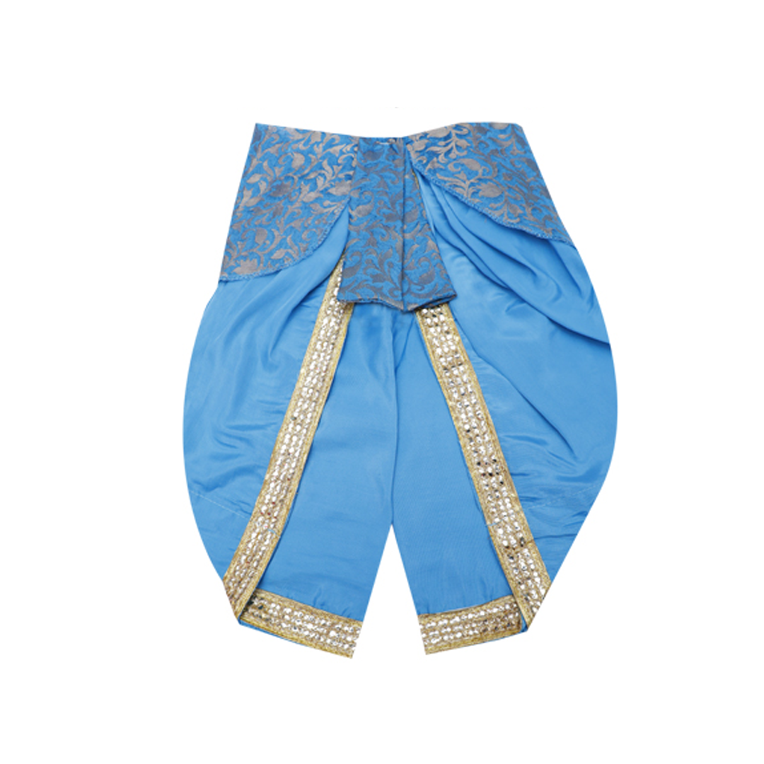 Krishna Dress for Baby Boy Kids Set of 10 Little Krishna Ji Kanha Janmasthmi Costume for Kids (IMC45001-Firozi)