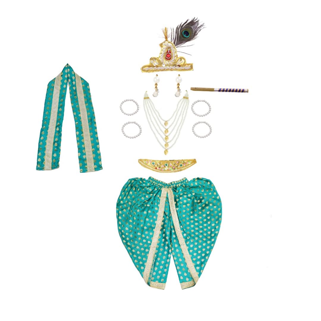 Krishna Dress for Baby Boy Kids Set of 10 Little Krishna Ji Kanha Janmasthmi Costume for Kids