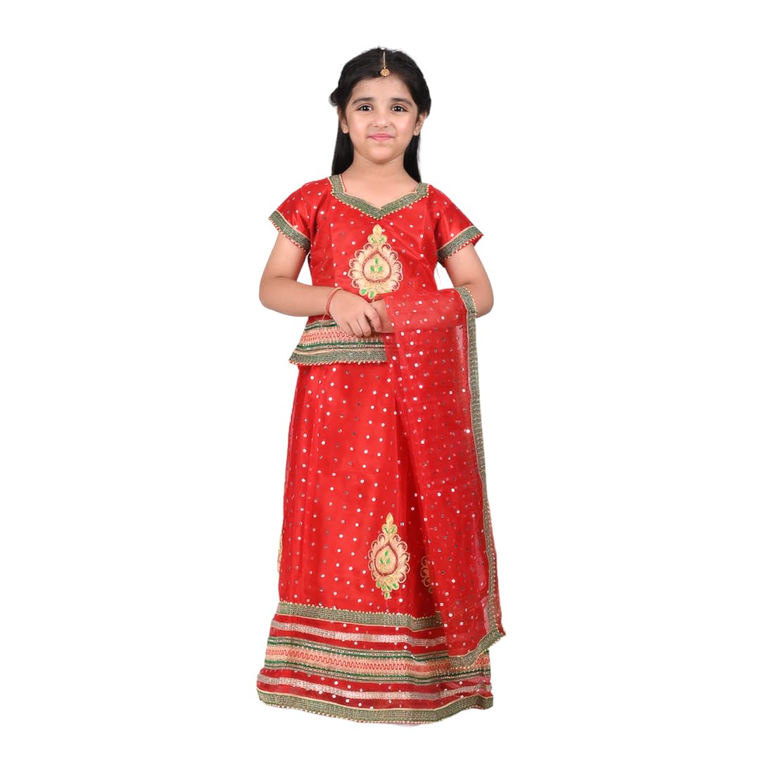 Gujrati Garba Girls Dress for Kids Lehenga/Chaniya,Choli with Dupatta Navratri Dress