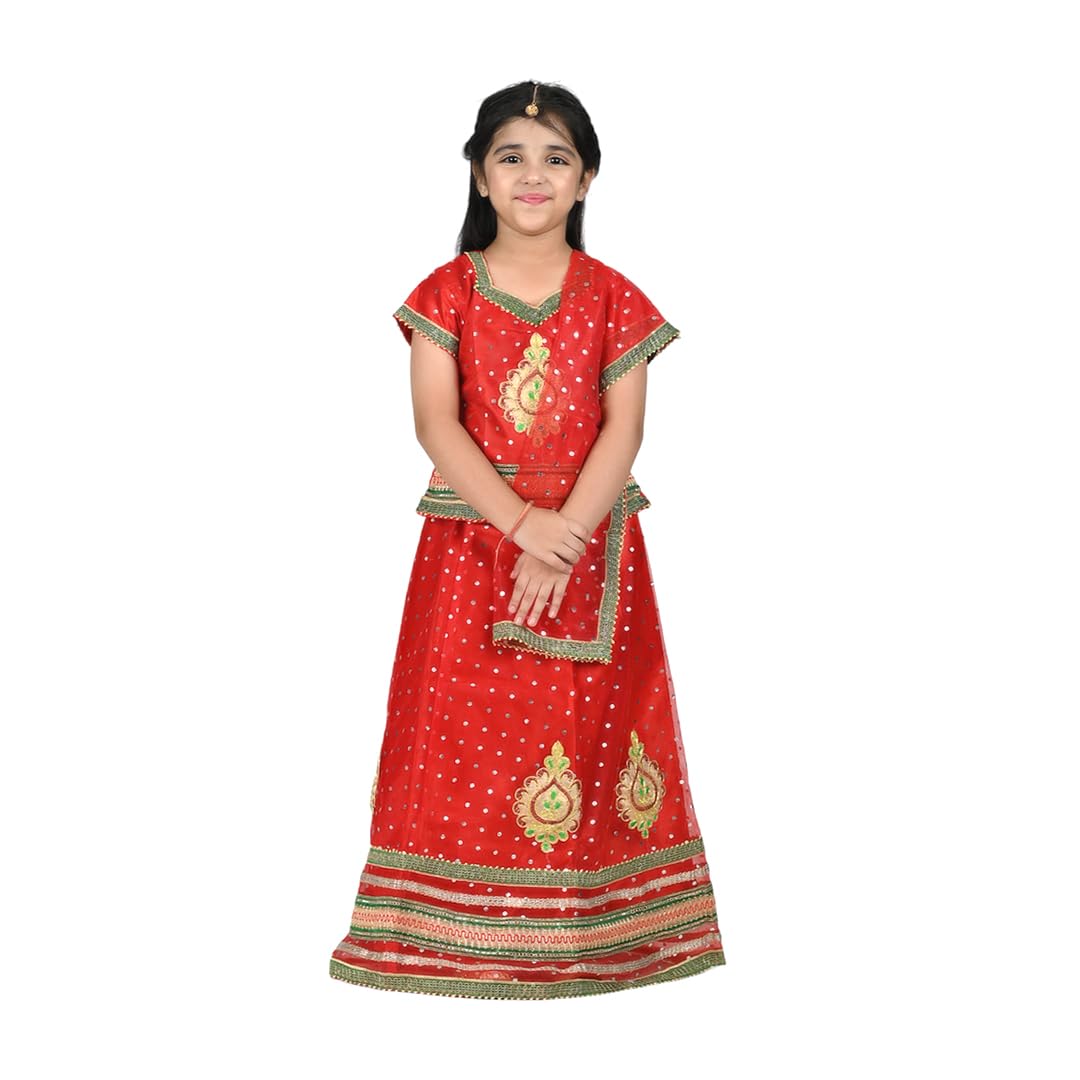 Gujrati Garba Girls Dress for Kids Lehenga/Chaniya,Choli with Dupatta Navratri Dress