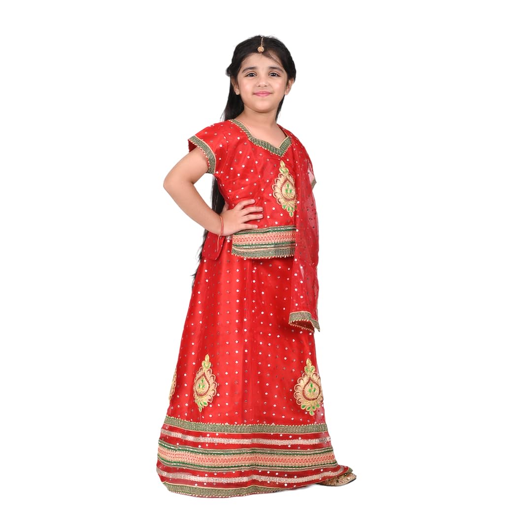 Gujrati Garba Girls Dress for Kids Lehenga/Chaniya,Choli with Dupatta Navratri Dress