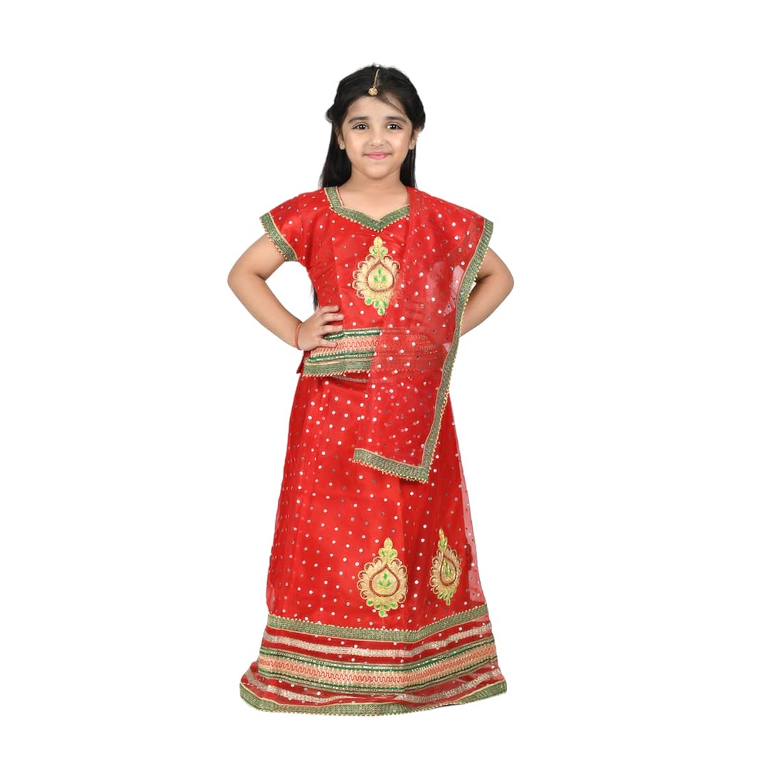 Gujrati Garba Girls Dress for Kids Lehenga/Chaniya,Choli with Dupatta Navratri Dress