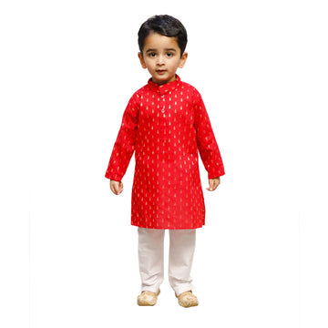 Red Kurta Pajama Set for Baby Boy - Complete Set